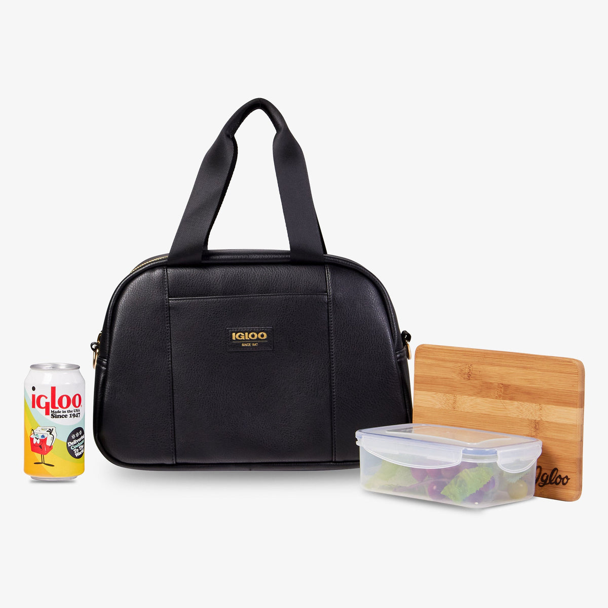 Igloo Luxe Faux-Leather Satchel Cooler Bag