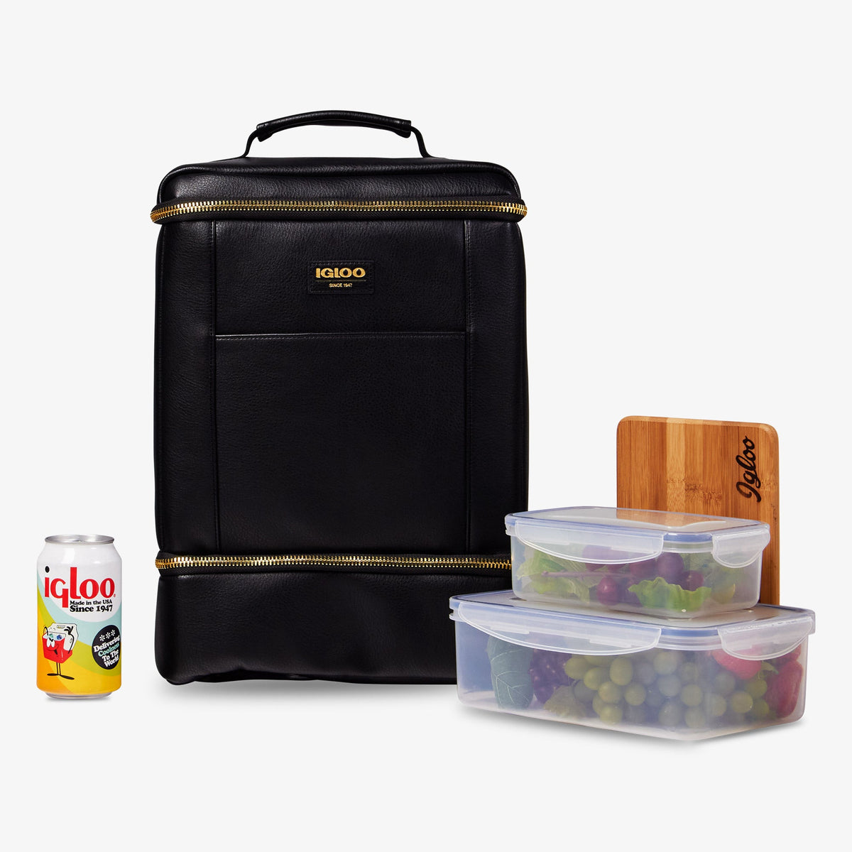 Igloo Luxe Faux-Leather Dual Compartment Backpack