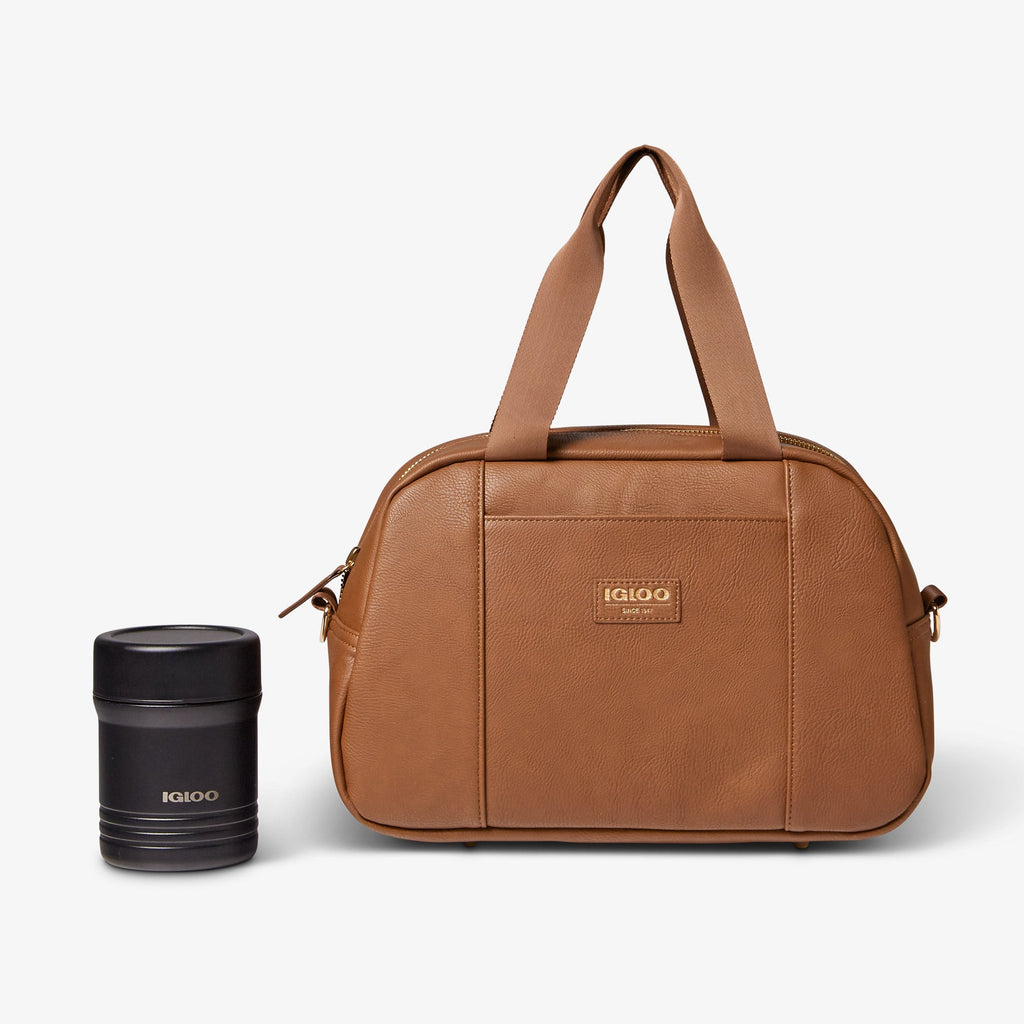Igloo Luxe Faux-Leather Satchel Cooler Bag