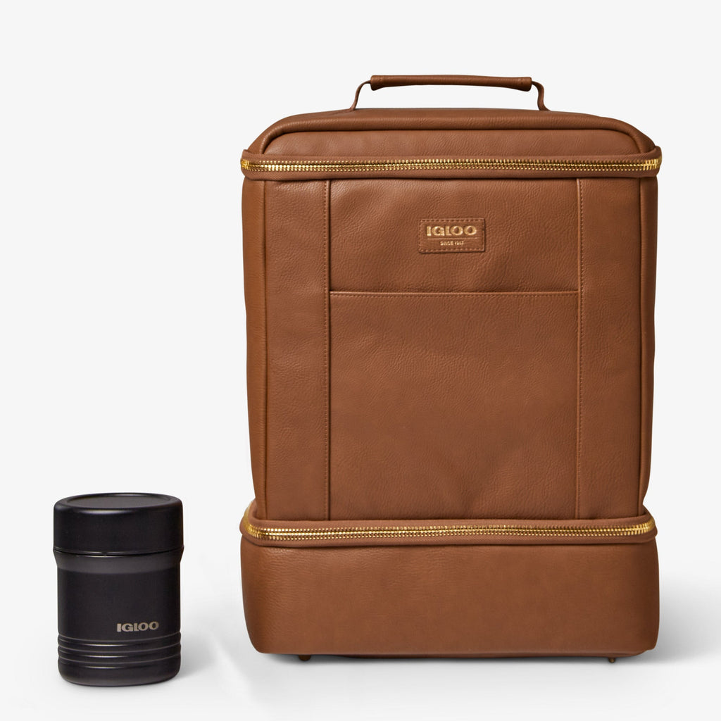 Igloo Luxe Faux-Leather Dual Compartment Backpack
